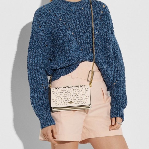 COACH Callie Foldover Floral Chain Clutch - Picture 2 of 2